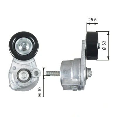 Imagem de GATES T39160 Polia Tensora FleetRunner Micro V Stretch Fit CHEVROLET: Aveo / Kalos Sedan