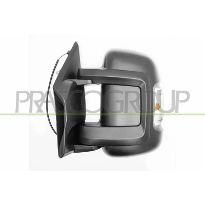 Imagem de espelho retrovisor Prasco FT9307007 esquerda preto manual Braço do curto, convexo, sem cor FIAT: Ducato III Van