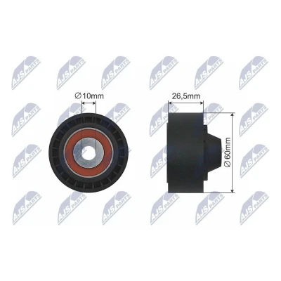 Imagem de NTY RNK CT 043 Rolo tensor, correia trapezoidal 60mm CITROËN: C3 III