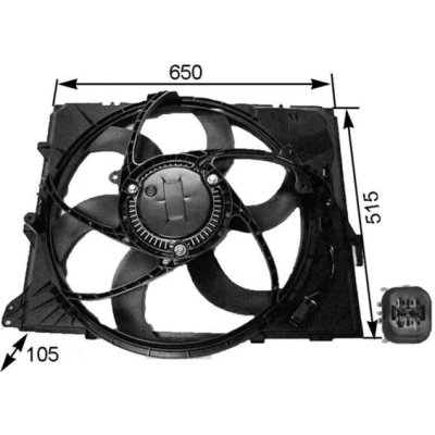 Imagem de MAHLE ORIGINAL CFF 264 000S Ventilador de Radiador para veículos com ar condicionado 490 12 400 elétrico BMW: 3 Sedan, Touring