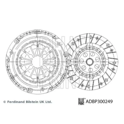 Imagem de BLUE PRINT ADBP300249 Kit de Embraiagem duas peças com massa lubrificante sintética 226mm RENAULT: MEGANE 3 Grandtour, 3, GRAND SCENIC