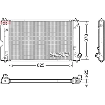 Imagem de DENSO DRM50119 Radiador, arrefecimento do motor 624 382 27 TOYOTA: Corolla IX Station Wagon, Sedan