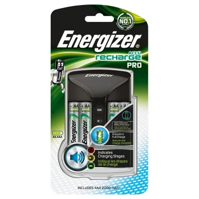 Imagem de Energizer Recharge Pro Carregador + 4 Pilhas AA 2000mAh