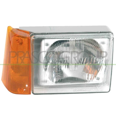 Imagem de PRASCO FT1214804 Farol Principal esquerda R2 (Bilux) amarelo com luz intermitente para circulação pela direita FIAT: Panda I Hatchback