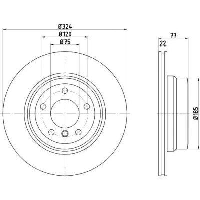 Imagem de TEXTAR PRO 92201903 Disco de travão 323,9 22 05/06 120 interior ventilado revestido sem pernos fixação da roda, cubo roda BMW: 1 Coupe