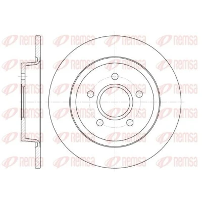 Imagem de REMSA 6712.00 Disco de travão Eixo traseiro 279,9, 279,9 10,9 5 cheio FORD: Focus 2, 2 Kombi, C Max, VOLVO: V50, C30, C70 Cabriolet