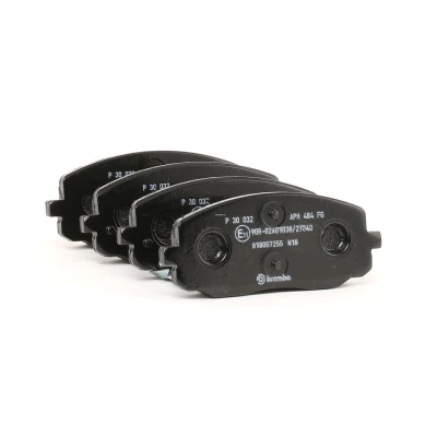 Imagem de BREMBO P 30 032 Jogo de pastilhas para travão disco com avisador sonoro desgaste sem acessórios KIA: Picanto I, II, HYUNDAI: i10 I