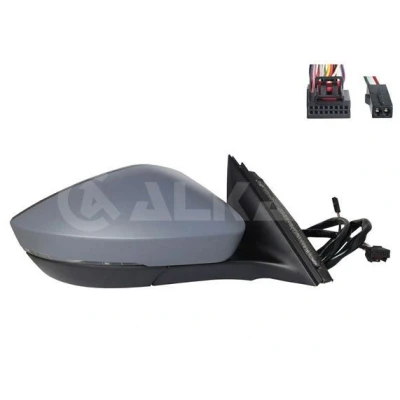 Imagem de Espelho retrovisor Alkar 6149735 esquerda com subcapa elétrico aquecível, memória, dobrável electricamente, convexo, iluminação circundante, a