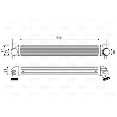 Imagem de VALEO 818574 Intercooler sem válvula de recirculação dos gases escape VOLKSWAGEN: Polo V Hatchback, AUDI: A1 Sportback, SKODA: Fabia 2 endado,