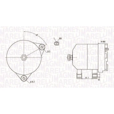 Imagem de MAGNETI MARELLI 063731915010 Alternador 12V 110A CITROËN: Jumper II Van, PEUGEOT: Boxer Van