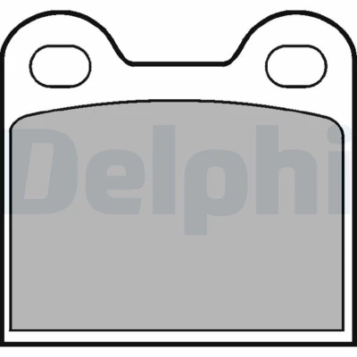 Imagem de DELPHI LP21 Jogo de pastilhas para travão disco não preparado indicador aviso desgaste com chapa anti ruído sem acessórios