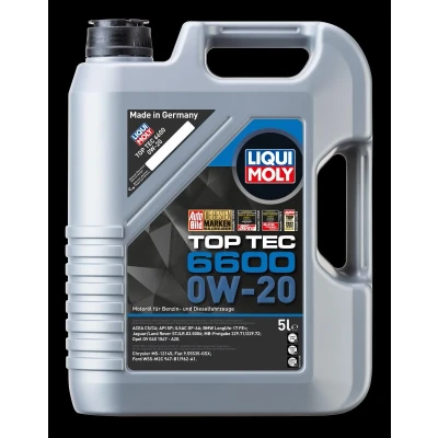 Imagem de Liqui Moly Top Tec 6600 0W 20 5l Óleo do motor 21411 BMW: 3 Touring, 1 Hatchback, Sedan, OPEL: Astra K Sports Tourer, Corsa E Hatchback