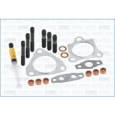 Imagem de AJUSA JTC11599 Kit de montagem, turbocompressor with studs, syringe oil com juntas instruções montagem