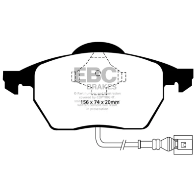Imagem de EBC Brakes DP21330 Jogo de pastilhas para travão disco Eixo dianteiro VOLKSWAGEN: Golf 4, Polo IV Hatchback, Bora Sedan, SEAT: Ibiza 3