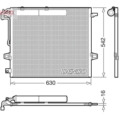 Imagem de DENSO DCN17057 Condensador com secador R 134a MERCEDES BENZ: GL
