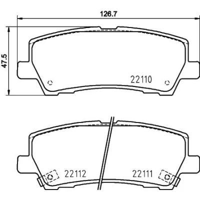 Imagem de HELLA 8DB 355 036 441 Jogo de pastilhas para travão disco incl. contacto aviso desgaste com acessórios FORD USA: Mustang Mk6 Coupe