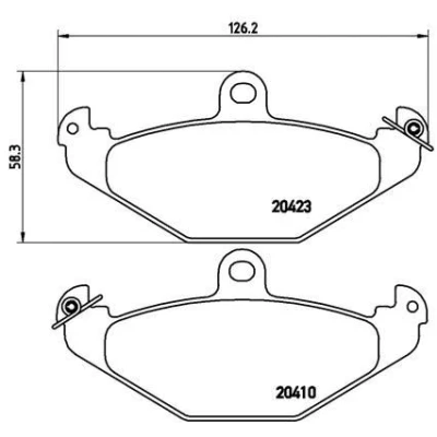 Imagem de BREMBO P 68 017 Jogo de pastilhas para travão disco excl. contacto aviso desgaste sem acessórios RENAULT: LAGUNA 1, 1 Grandtour