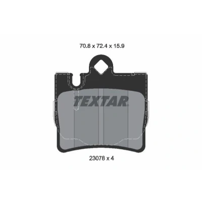 Imagem de TEXTAR epad 2307881 Jogo de pastilhas para travão disco preparado indicador aviso desgaste MERCEDES BENZ: Classe S Sedan, Coupe