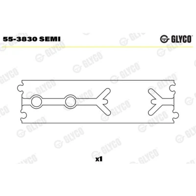 Imagem de GLYCO 55 3830 SEMI Casquilho da chumaceira, biela MERCEDES BENZ: 190