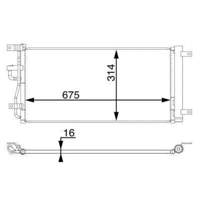 Imagem de MAHLE ORIGINAL AC 66 000S Condensador sem junta com secador 675 CHEVROLET: Captiva