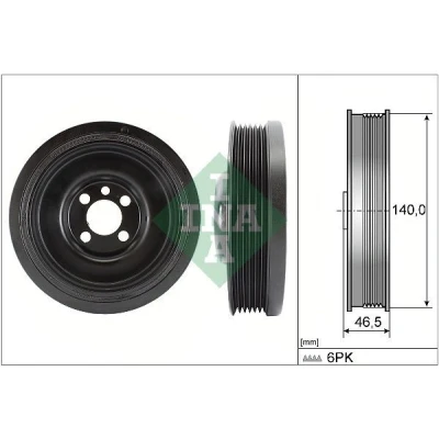 Imagem de INA 544 0138 10 Polia da Cambota 140,00 SEAT: Ibiza 3, AUDI: A3 Sportback, VOLKSWAGEN: Polo IV Hatchback