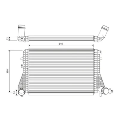 Imagem de VALEO 818372 Intercooler Alumínio sem sensor VOLKSWAGEN: GOLF 6