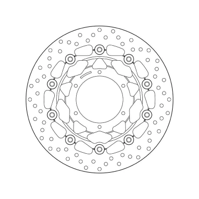 Imagem de BREMBO disco de travão Serie Oro à frente 296mm 5mm 6 perfurado, duas peças, flutuante 78B40823 Discos