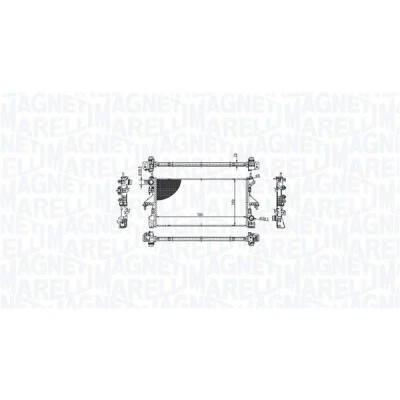 Imagem de MAGNETI MARELLI 350213213100 Radiador, arrefecimento do motor para veículos com caixa de velocidades manual 780 398 26 Aletas refrigeração soldadas