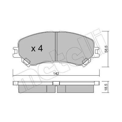Imagem de METELLI 22 1111 0 Jogo de pastilhas para travão disco excl. contacto aviso desgaste RENAULT: Megane 4, GRAND SCENIC 4