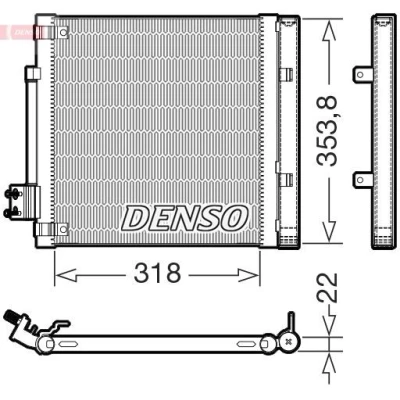 Imagem de DENSO DCN99082 Condensador 318mm TESLA: Model S