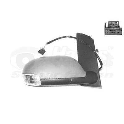 Imagem de Espelho retrovisor Van Wezel 5856818 à direita com subcapa completo, convexo, para regulação eléctrica dos espelhos, aquecível