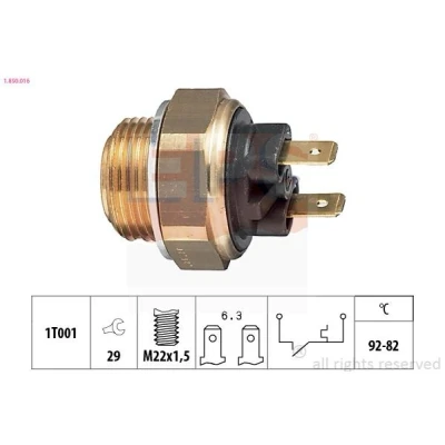 Imagem de EPS 1.850.016 Interruptor de temperatura, ventilador do radiador M22x1,5 Made in Italy OE Equivalent RENAULT: Super 5 Hatchback, 4 Carrinha