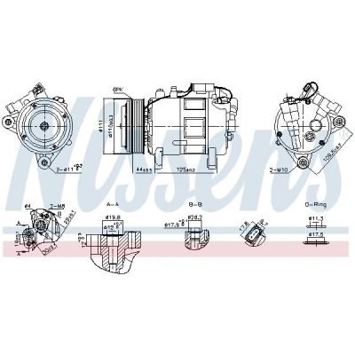 Imagem de NISSENS 891148 Compressor 6SAS14A R 134a