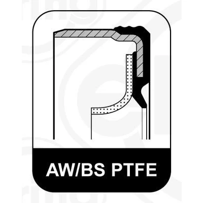 Imagem de ELRING 375.560 Retentor de Cambota com casquilho montagem PTFE (politetrafluoretileno)/ACM (borracha poliacrilato)