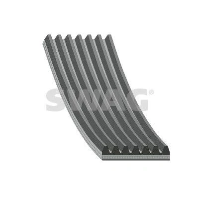 Imagem de SWAG 33 10 3821 Correia trapezoidal estriada 3136 7 EPDM (borracha de etileno propileno dieno)