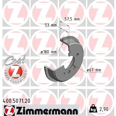 Imagem de ZIMMERMANN COAT Z 400.5071.20 Tambor de Travão 220mm