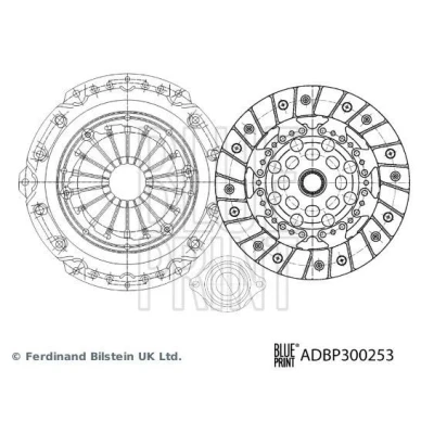 Imagem de BLUE PRINT ADBP300253 Kit de Embraiagem três peças com massa lubrificante sintética 218mm