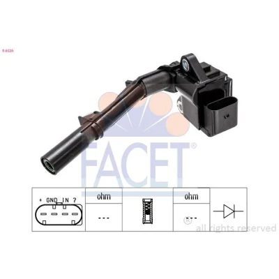 Imagem de FACET 9.6526 Bobina de ignição MERCEDES BENZ: Classe C Cabrio, B, A