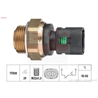 Imagem de EPS 1.850.128 Interruptor de temperatura, ventilador do radiador M22x1,5 Made in Italy OE Equivalent RENAULT: CLIO 1, Super 5 Hatchback, 2