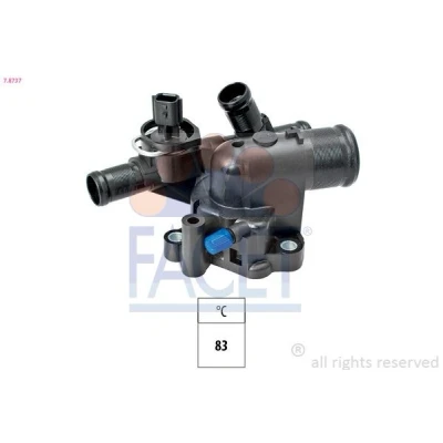 Imagem de FACET 7.8737 Termóstato, líquido de refrigeração 83 Made in Italy OE Equivalent com junta OPEL: Vivaro A Van, Combi