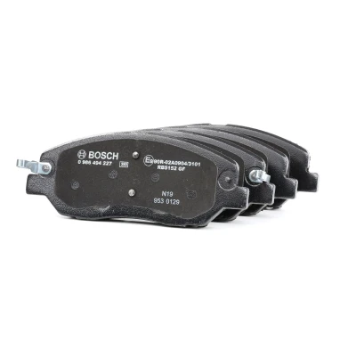 Imagem de BOSCH 0 986 494 227 Jogo de pastilhas para travão disco Baixo teor metálico com avisador sonoro desgaste chapa anti ruído KIA: SORENTO 2