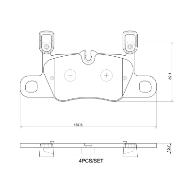 Imagem de BREMBO Jogo de pastilhas para travão disco excl. contacto aviso desgaste com pesos equilíbrio P 65 056