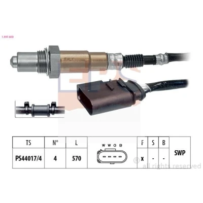 Imagem de FACET 10.7600 Sonda lambda com material de fixação Made in Italy OE Equivalent aquecimento, plana, Rosca pré lubrificada