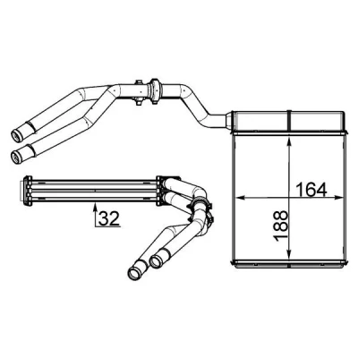 Imagem de MAHLE ORIGINAL AH 257 000S Radiador Quente FORD: S Max Mk1
