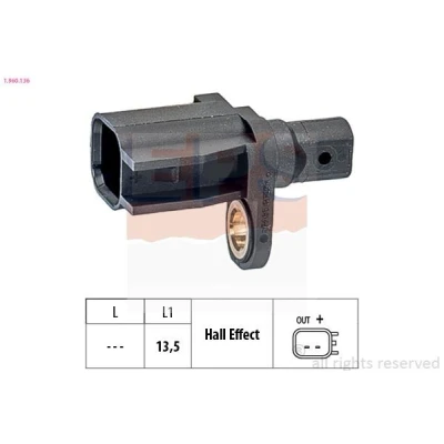 Imagem de EPS 1.960.136 Sensor de ABS Made in Italy OE Equivalent VOLVO: V60 I, XC60 XC70 II Carrinha