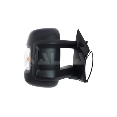Imagem de espelho retrovisor Alkar 9230922 à direita preto elétrico aquecível, com grande angular, braço do de tamanho médio, convexo para veícu