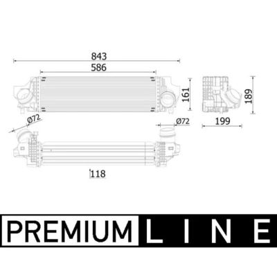 Imagem de MAHLE ORIGINAL CI 610 000P Intercooler MINI: Hatchback, BMW: 2 Active Tourer