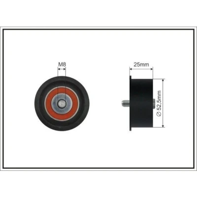 Imagem de CAFFARO 500101 Rolo tensor, correia dentada OPEL: Astra H GTC, G Caravan, CHEVROLET: Lacetti Hatchback