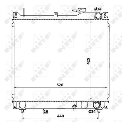 Imagem de NRF 53913 Radiador, arrefecimento do motor Alumínio 518 425 16 Aletas de refrigeração soldadas SUZUKI: Grand Vitara 1 SUV