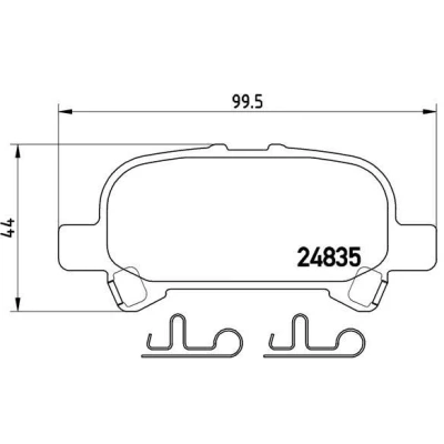 Imagem de BREMBO P 83 110 Jogo de pastilhas para travão disco com avisador sonoro desgaste sem acessórios